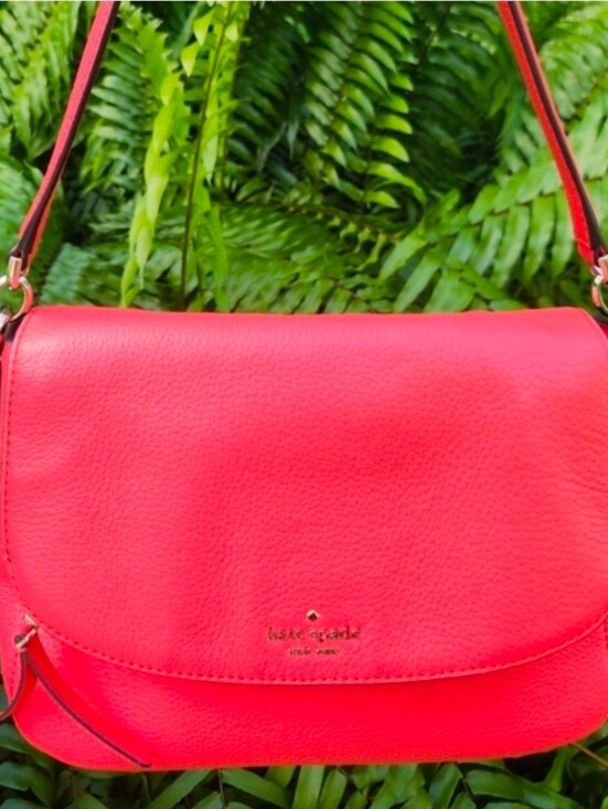 kate spade Handbags - Flash Sale!! Just $50!! Summer! Orange Pebbled Leather Convertible Crossbody Bag